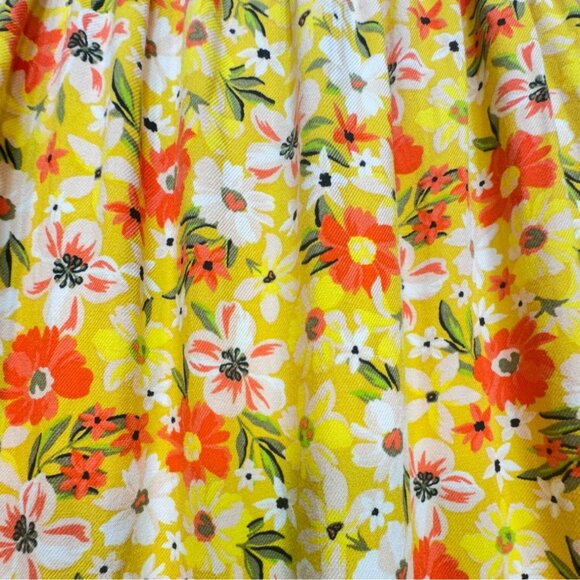 Arizona Jean Co. Womens Floral Midi Maxi Sundress XXL Yellow Asymmetrical Summer - Picture 5 of 16
